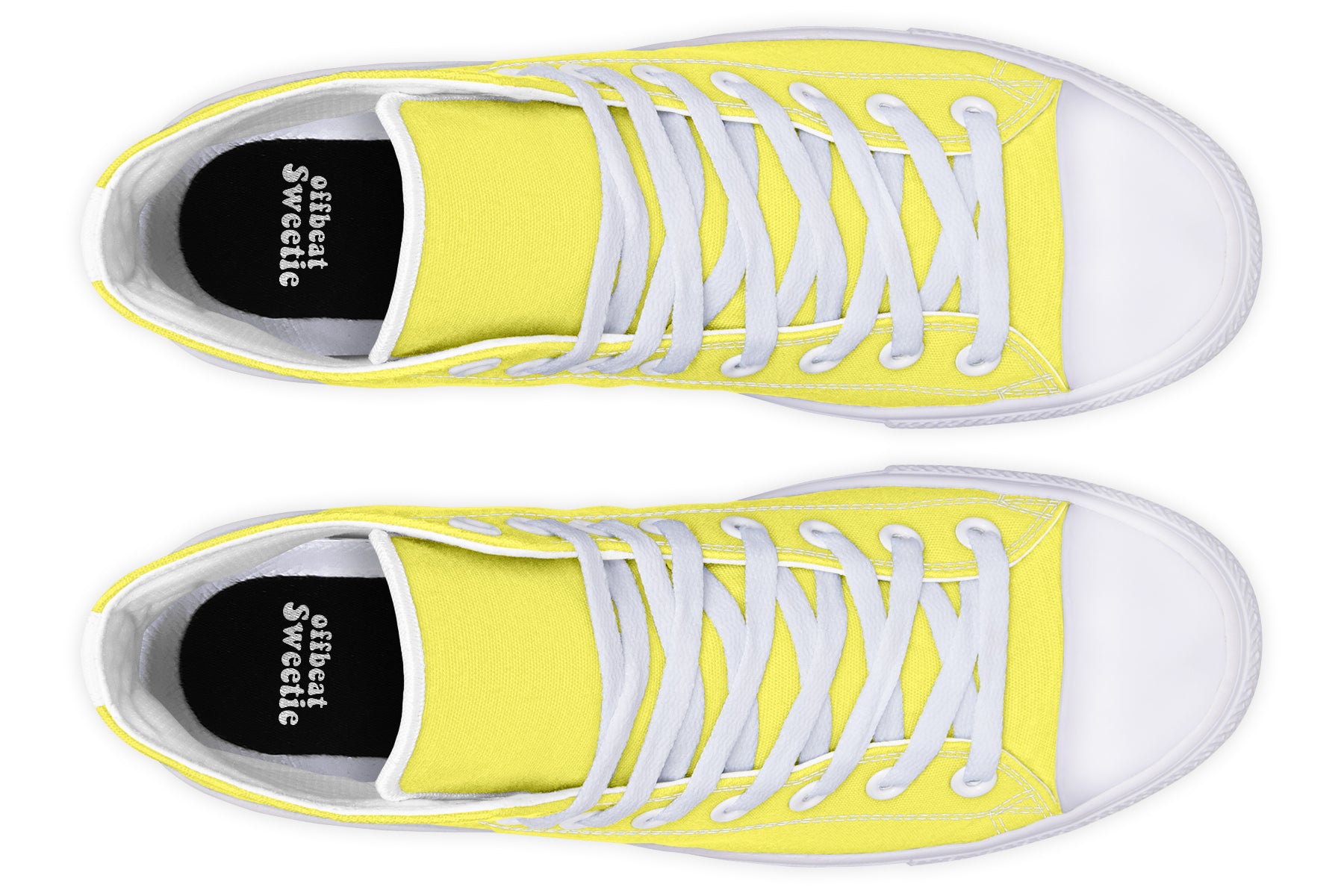 Sunny Yellow High Tops - Offbeat Sweetie