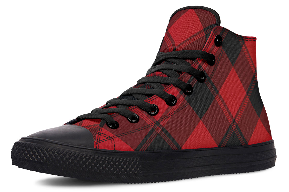 Toffee Apple Plaid High Tops
