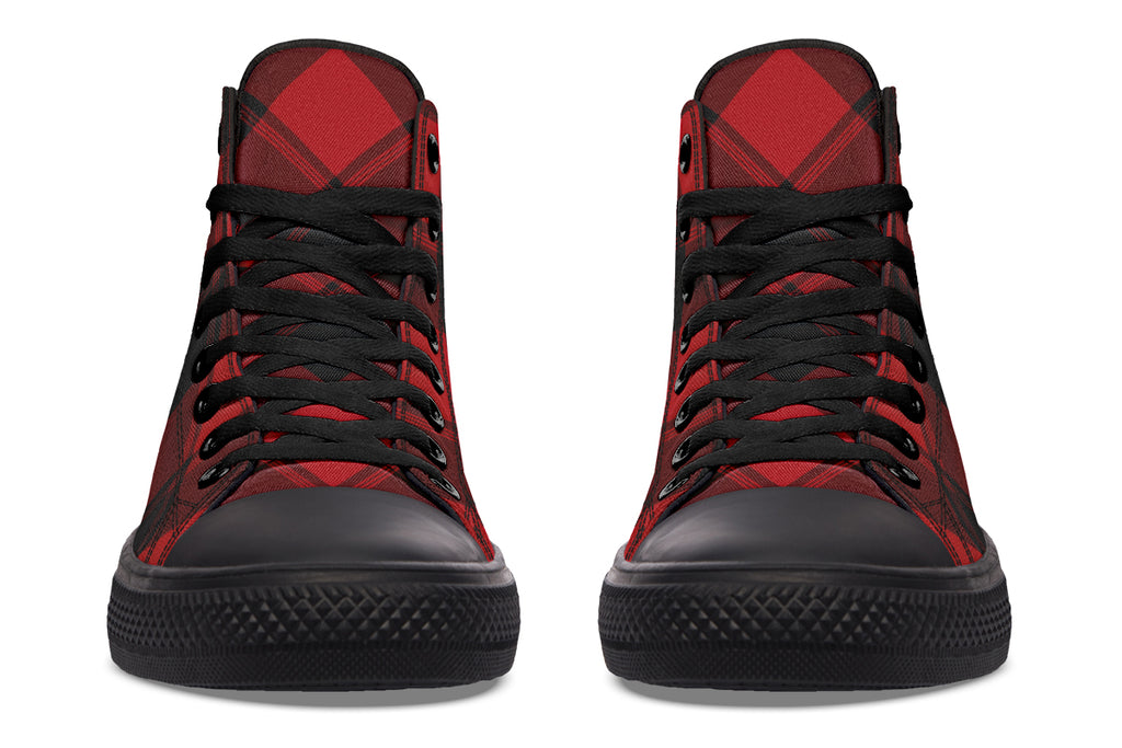Toffee Apple Plaid High Tops