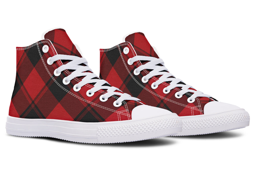 Toffee Apple Plaid High Tops