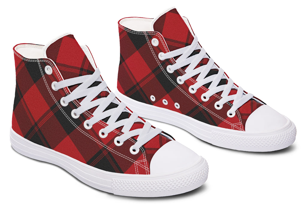 Toffee Apple Plaid High Tops
