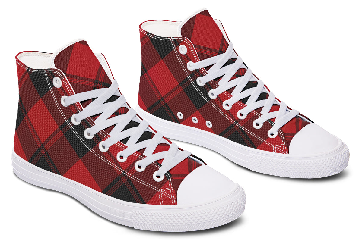 Toffee Apple Plaid High Tops
