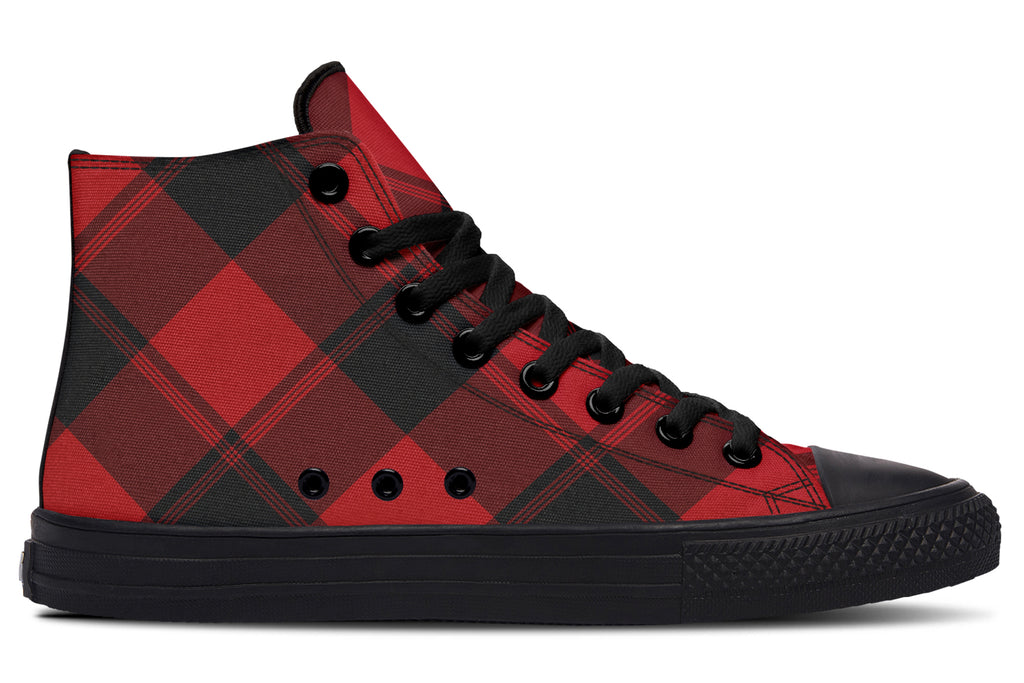 Toffee Apple Plaid High Tops