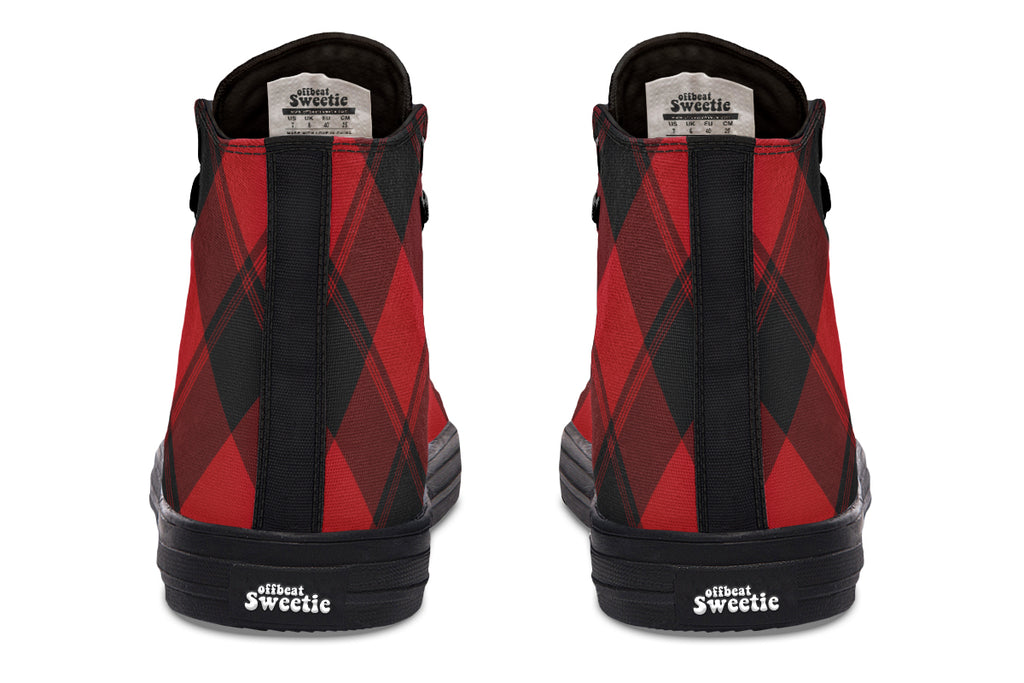 Toffee Apple Plaid High Tops