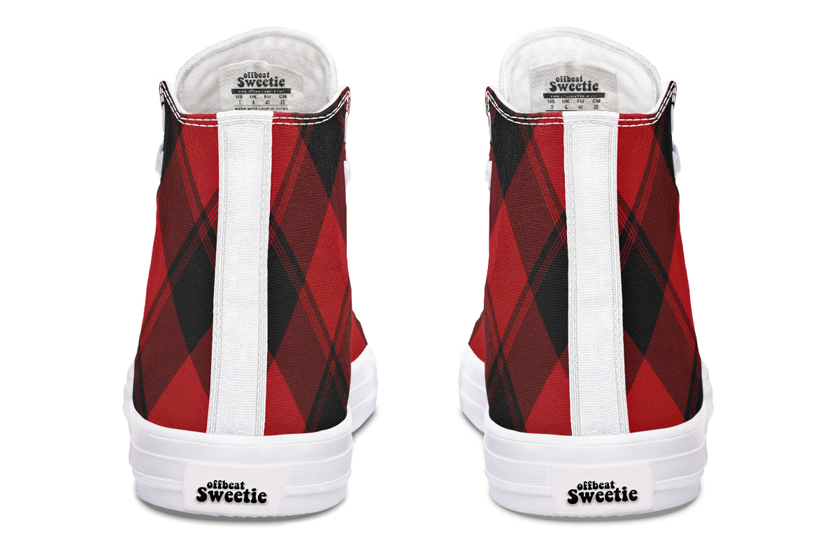Toffee Apple Plaid High Tops