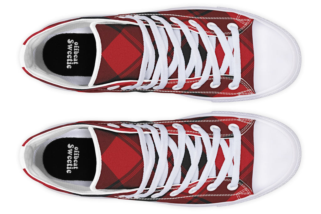 Toffee Apple Plaid High Tops