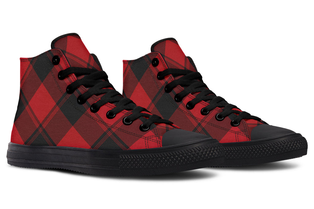 Toffee Apple Plaid High Tops (Wide)