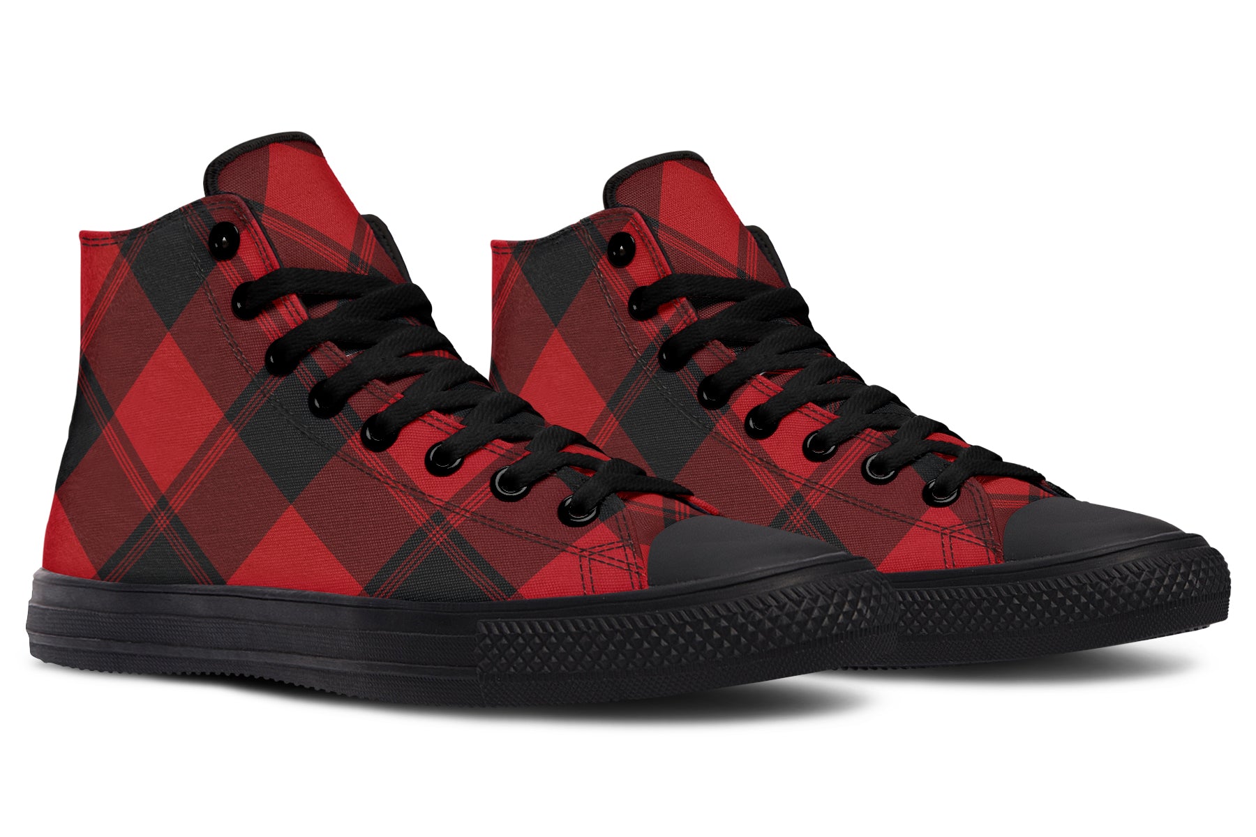 Toffee Apple Plaid High Tops (Wide)