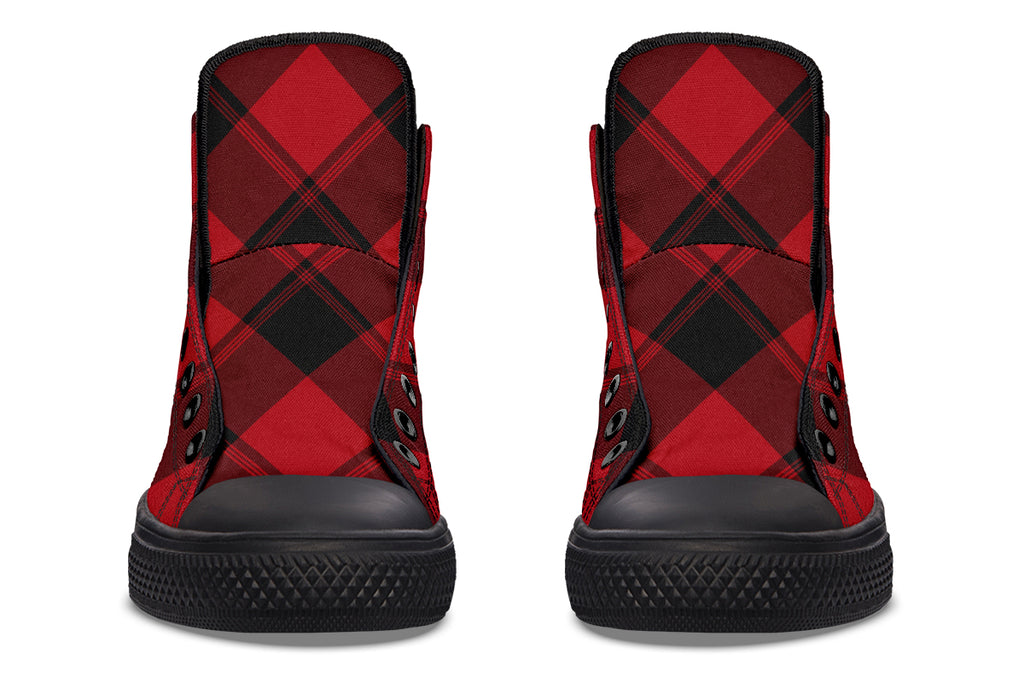 Toffee Apple Plaid High Tops (Wide)