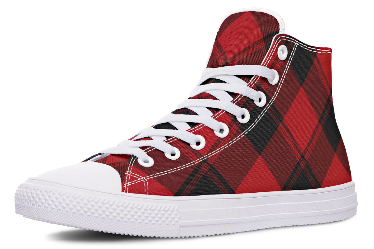 Toffee Apple Plaid High Tops (Wide)