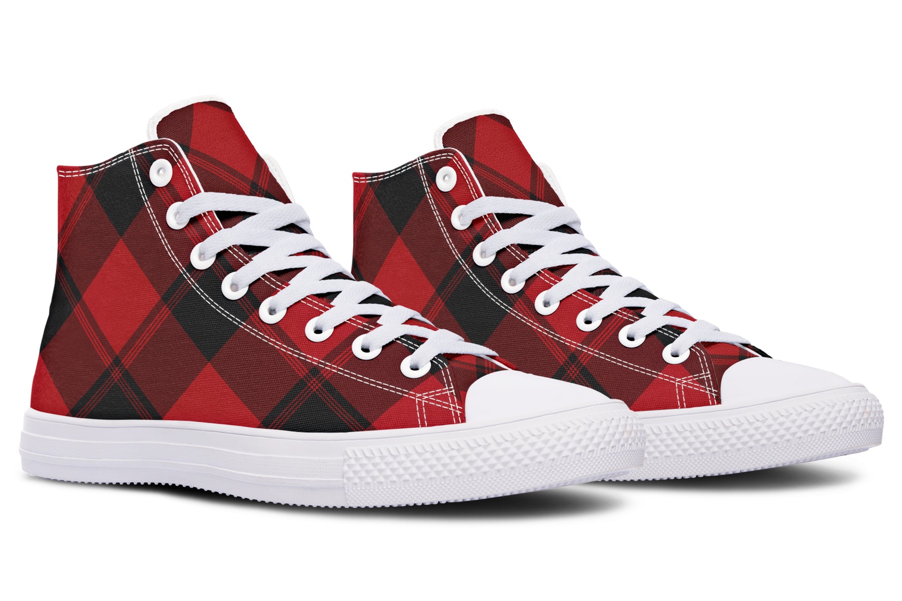 Toffee Apple Plaid High Tops (Wide)