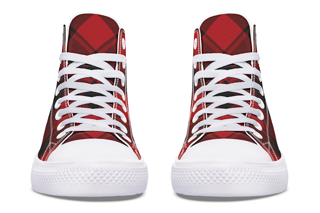 Toffee Apple Plaid High Tops (Wide)