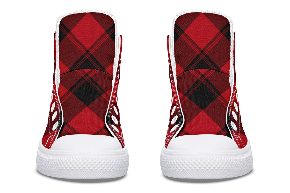 Toffee Apple Plaid High Tops (Wide)