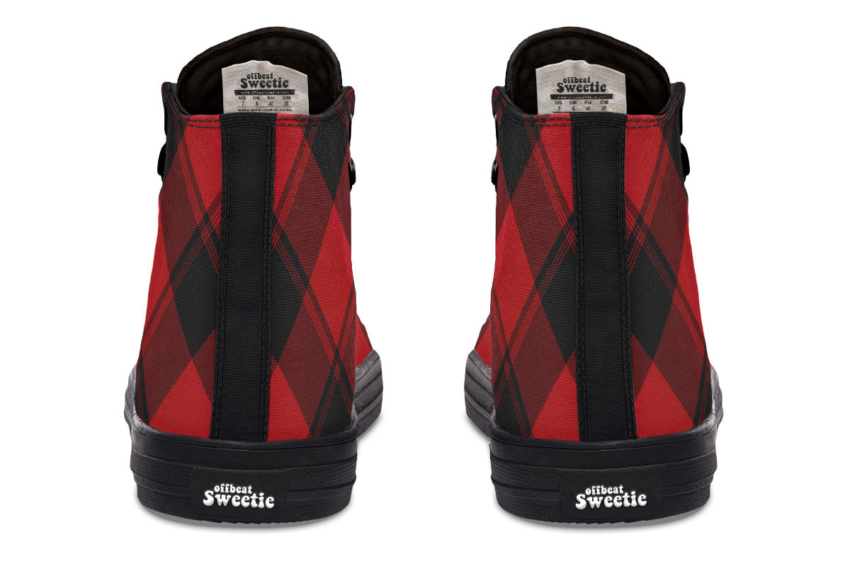 Toffee Apple Plaid High Tops (Wide)