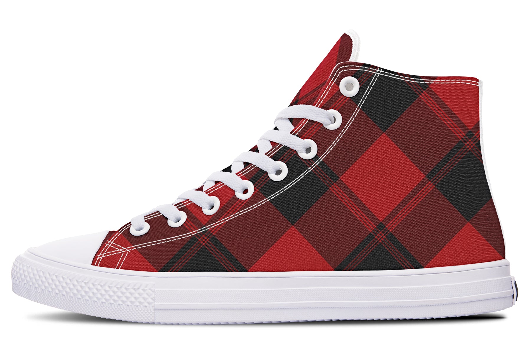 Toffee Apple Plaid High Tops (Wide)