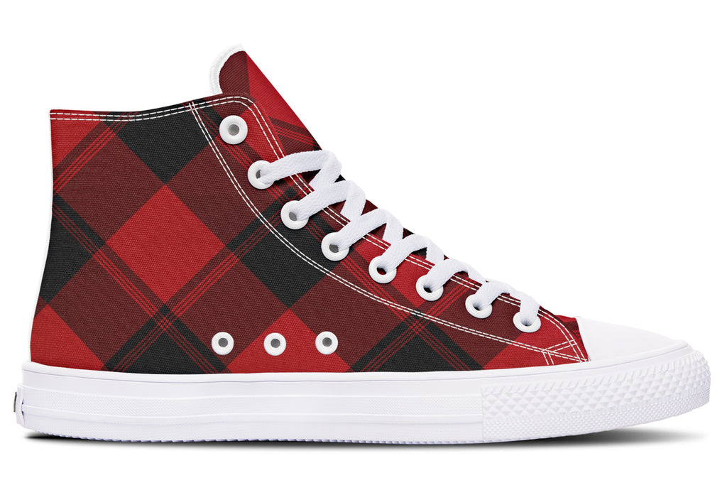 Toffee Apple Plaid High Tops (Wide)