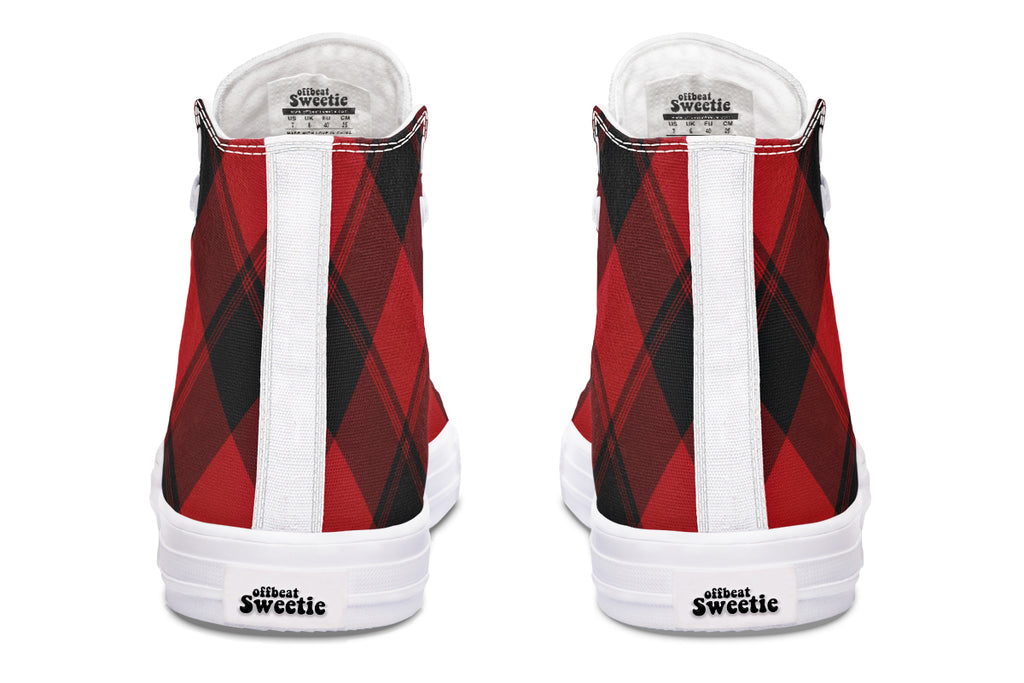 Toffee Apple Plaid High Tops (Wide)