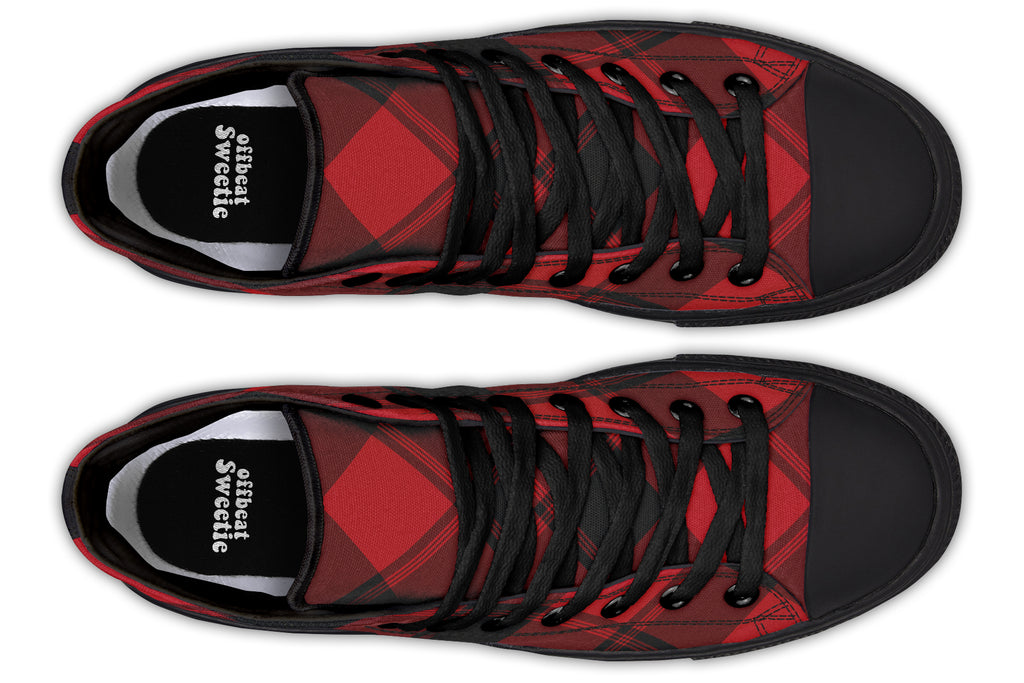 Toffee Apple Plaid High Tops (Wide)
