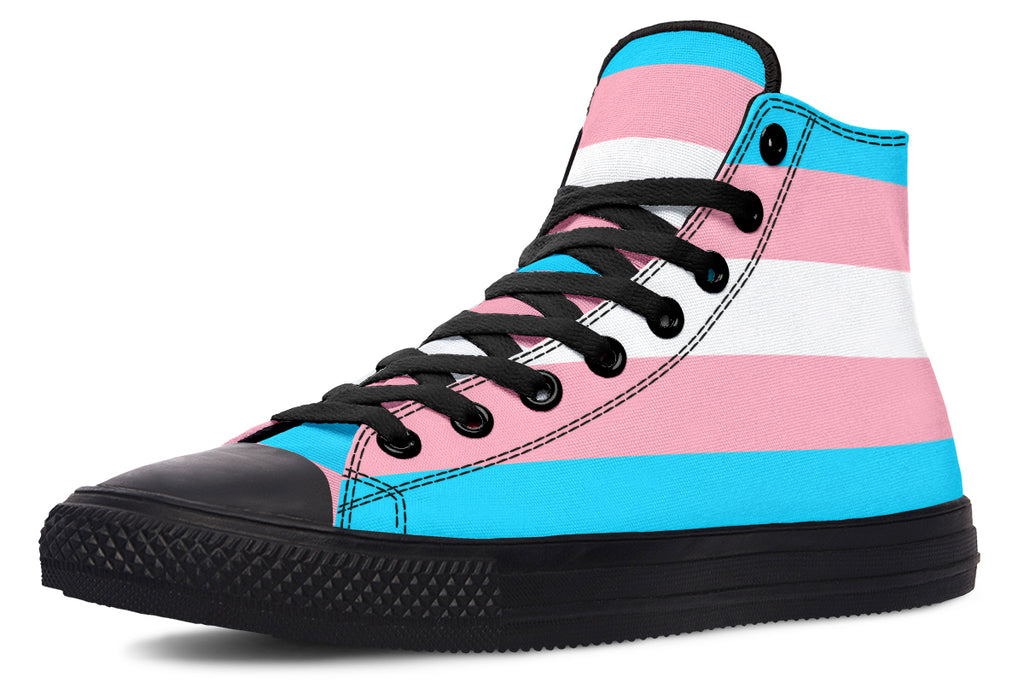 Trans Flag High Tops - Offbeat Sweetie