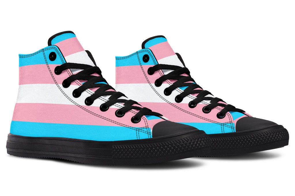 Trans Flag High Tops - Offbeat Sweetie