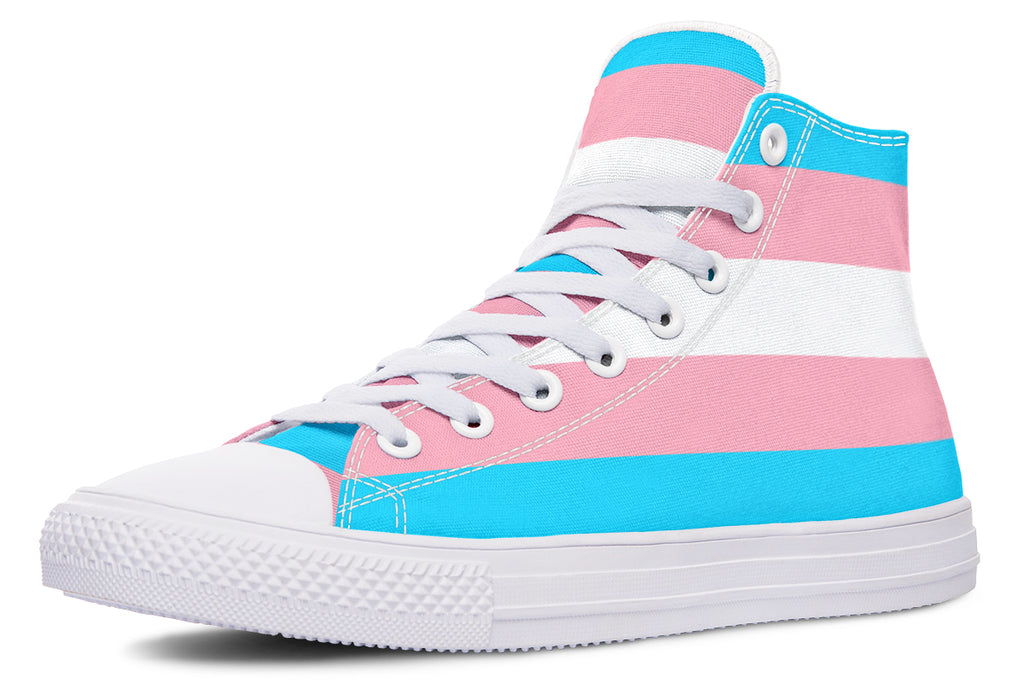 Trans Flag High Tops - Offbeat Sweetie