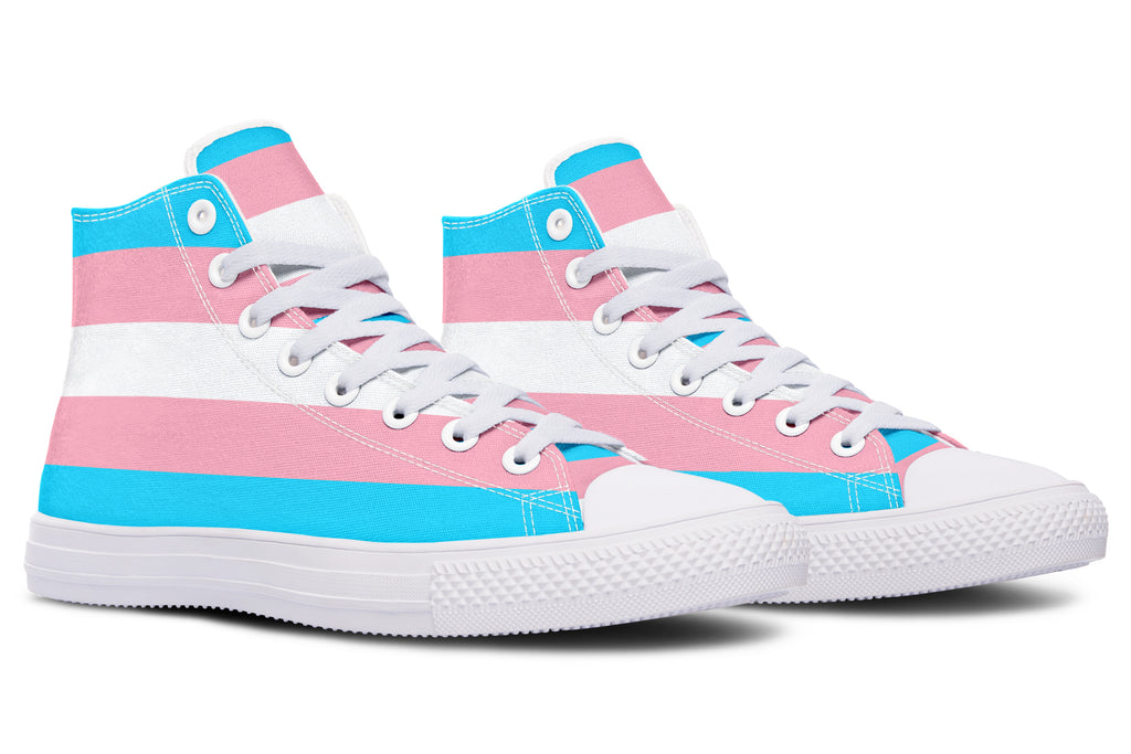 Trans Flag High Tops - Offbeat Sweetie