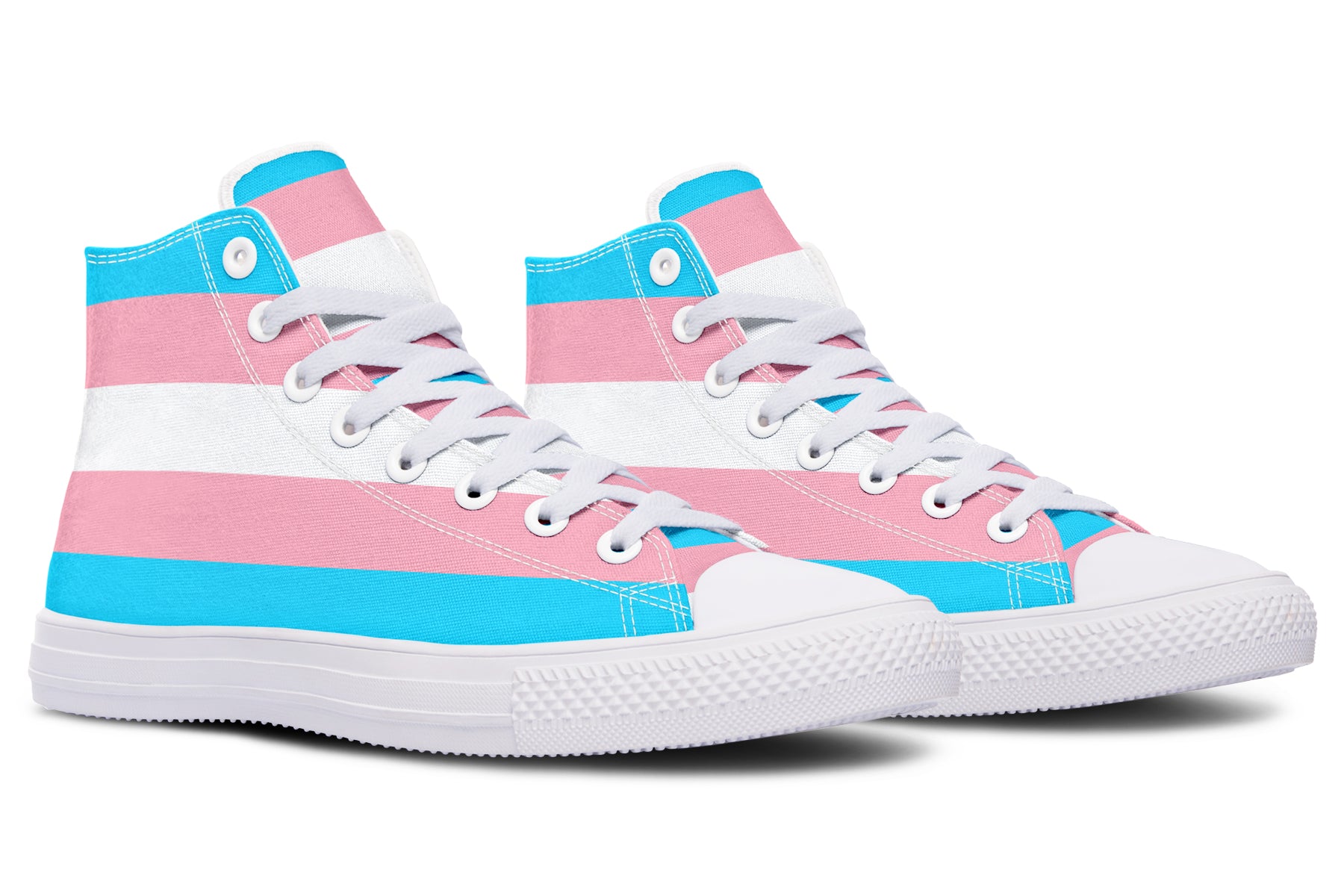 Trans Flag High Tops - Offbeat Sweetie