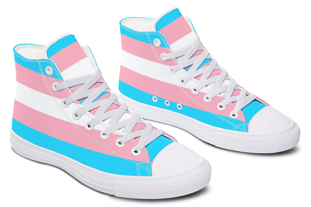 Trans Flag High Tops - Offbeat Sweetie