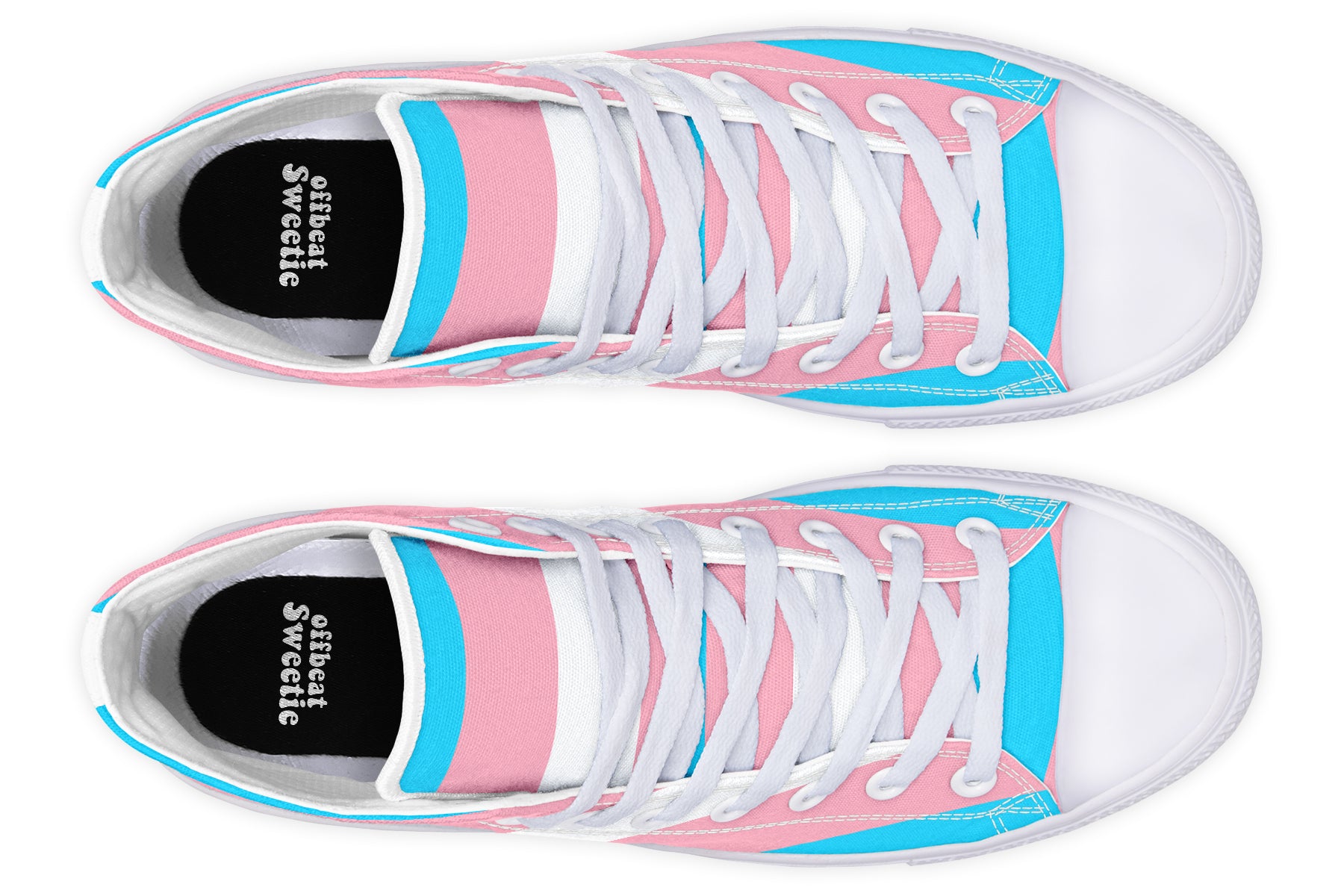 Trans Flag High Tops - Offbeat Sweetie