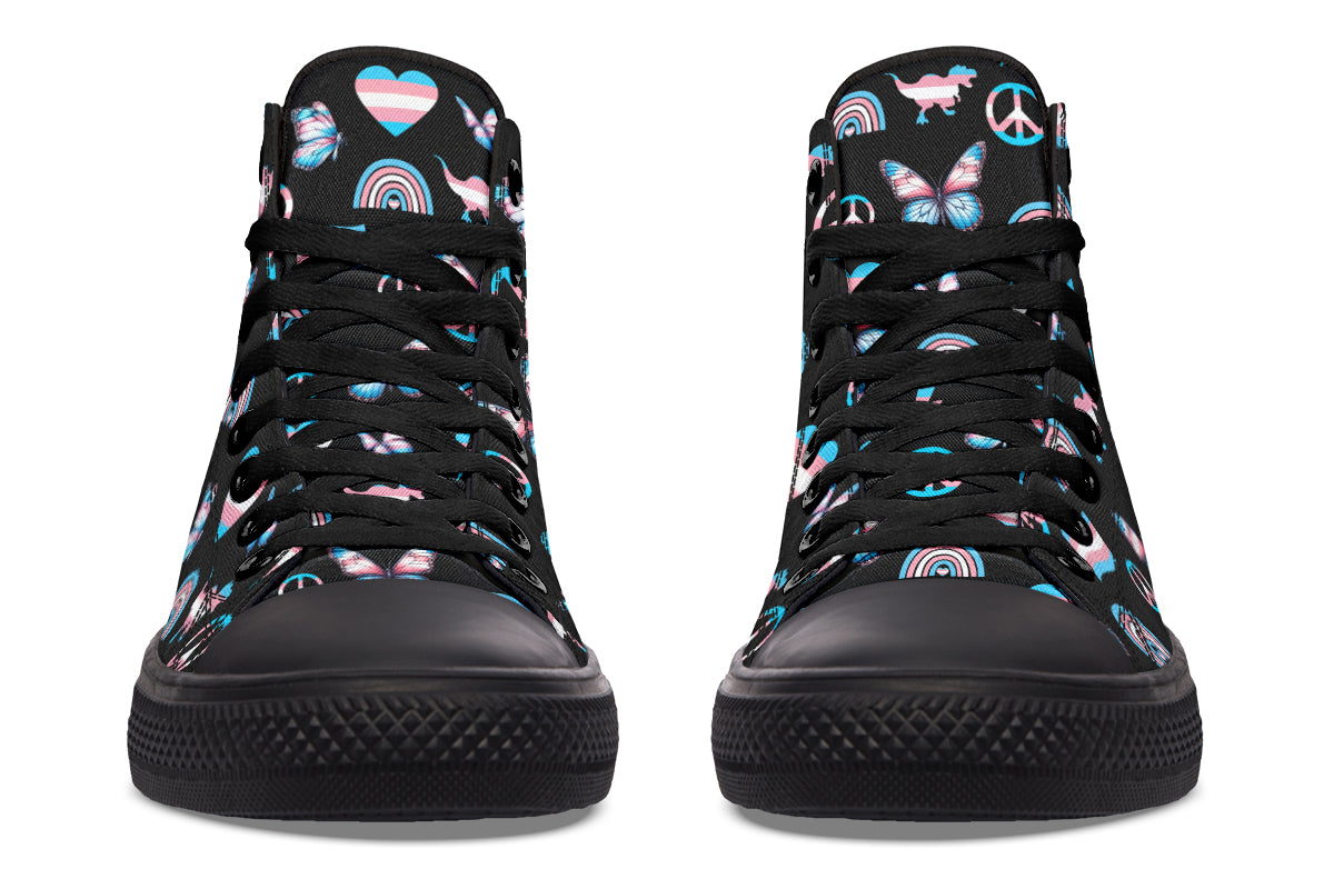 Trans Love High Tops - Offbeat Sweetie