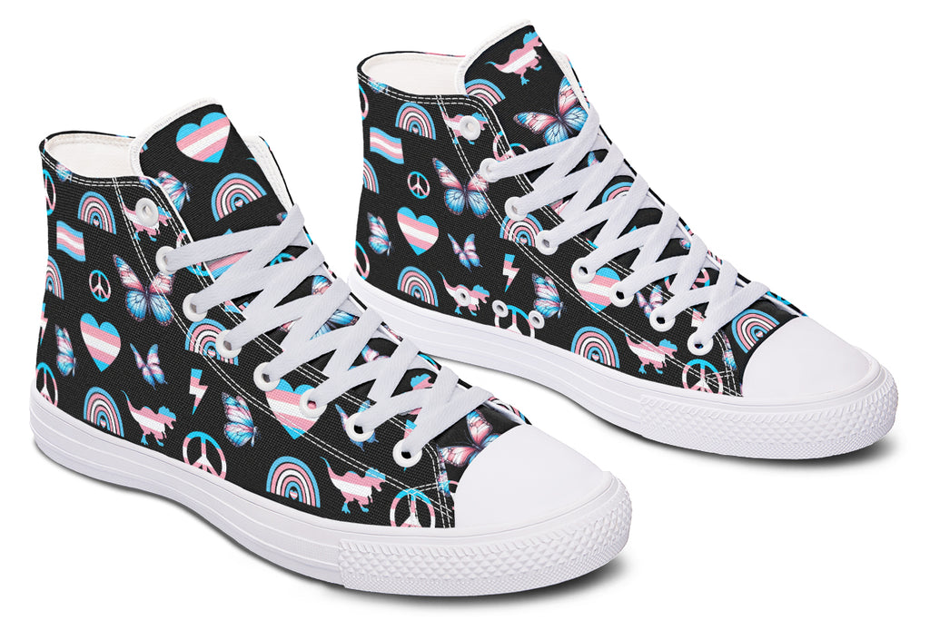 Trans Love High Tops - Offbeat Sweetie
