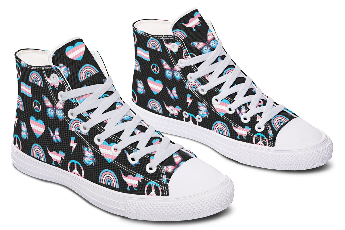 Trans Love High Tops - Offbeat Sweetie
