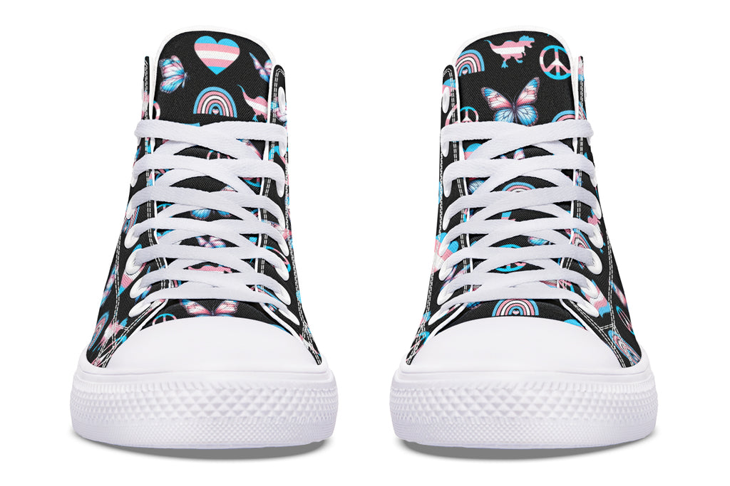 Trans Love High Tops - Offbeat Sweetie