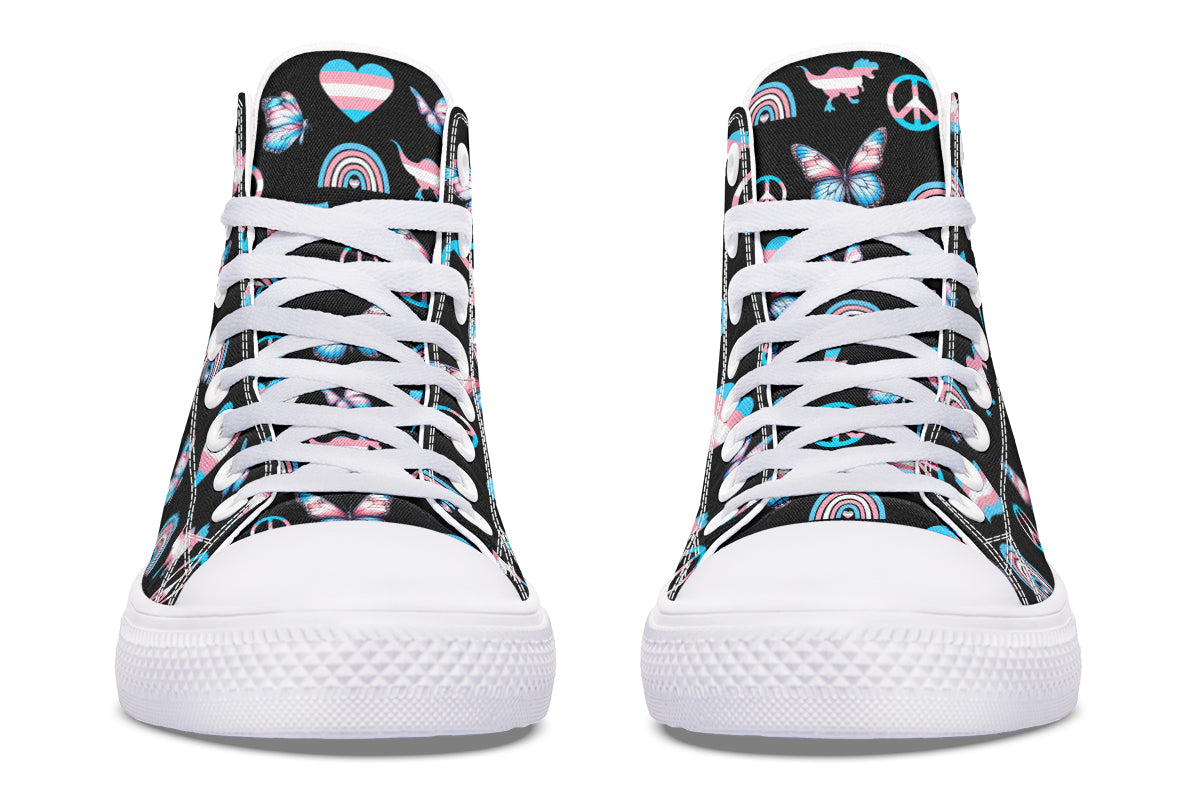 Trans Love High Tops - Offbeat Sweetie