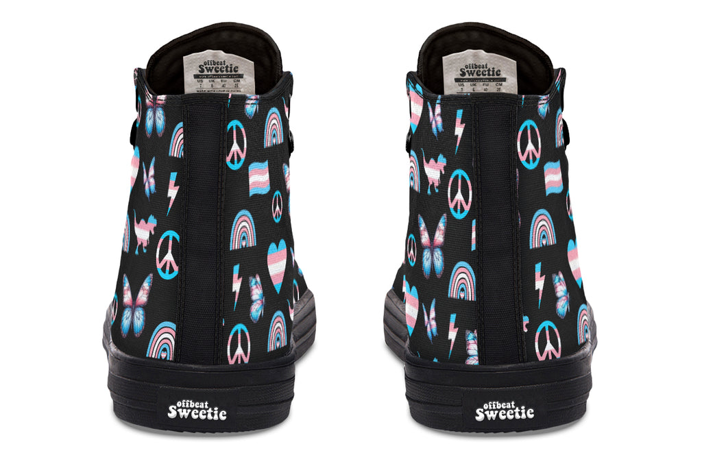 Trans Love High Tops - Offbeat Sweetie