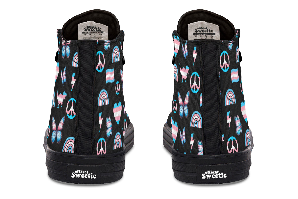 Trans Love High Tops - Offbeat Sweetie