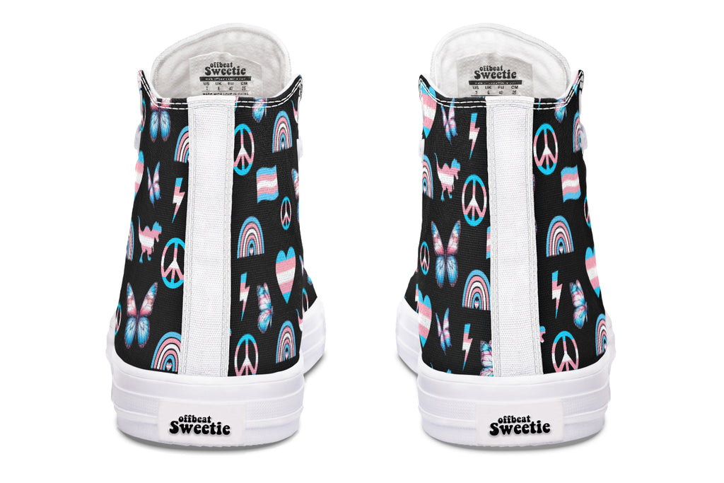 Trans Love High Tops - Offbeat Sweetie