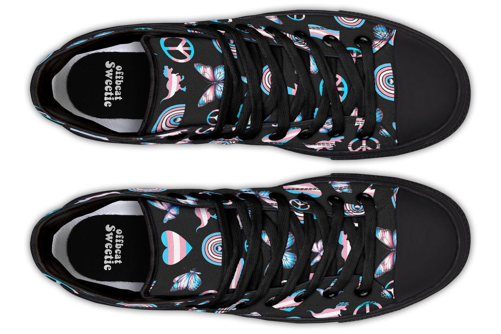 Trans Love High Tops - Offbeat Sweetie