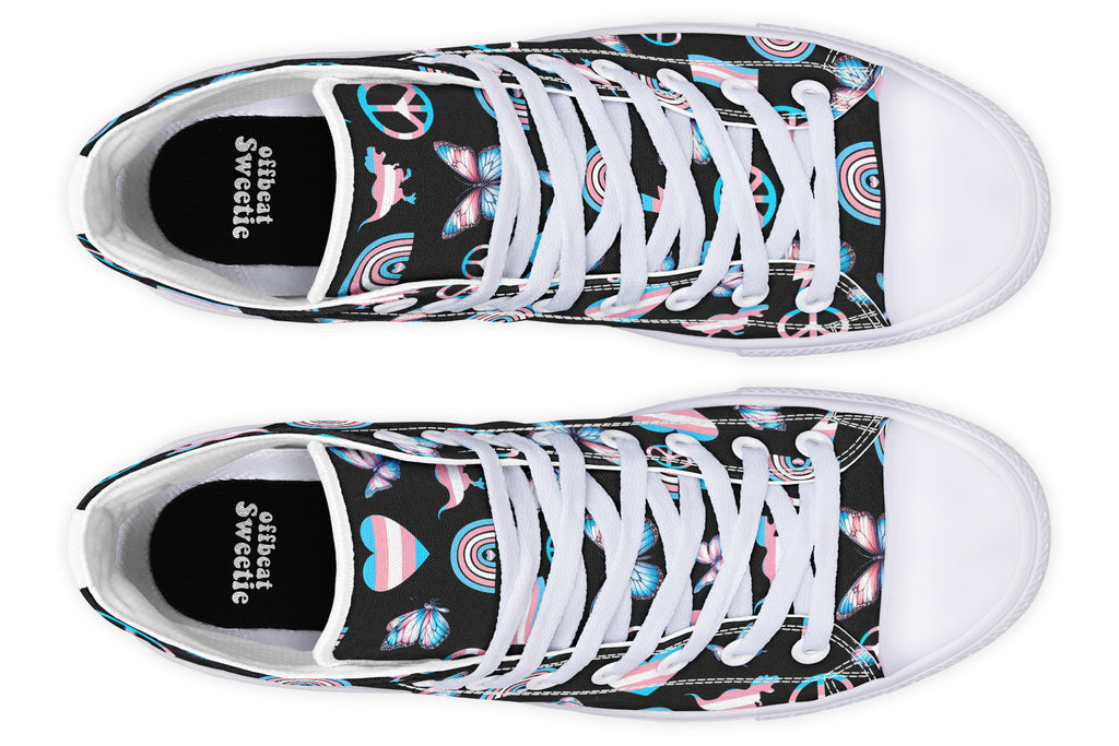 Trans Love High Tops - Offbeat Sweetie