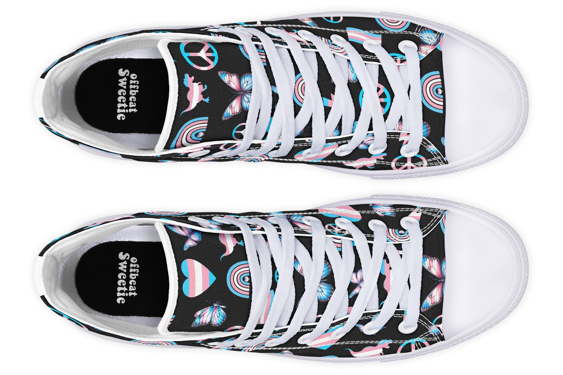 Trans Love High Tops - Offbeat Sweetie