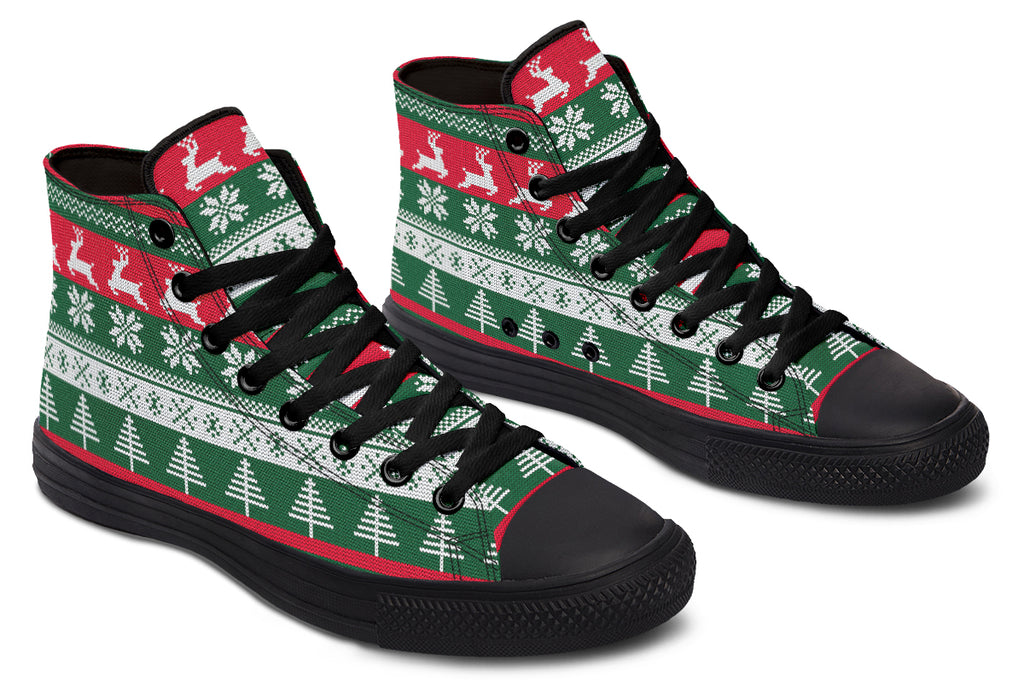 Ugly Christmas High Tops (Wide)