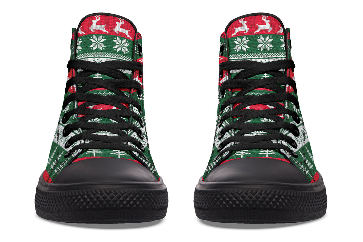 Ugly Christmas High Tops - Offbeat Sweetie