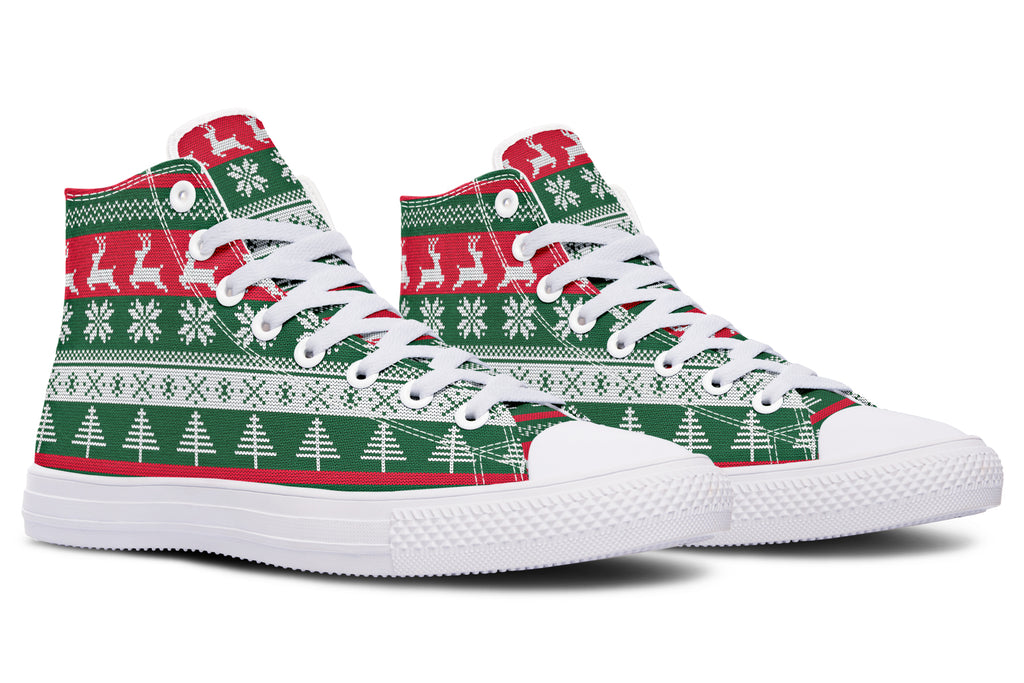 Ugly Christmas High Tops - Offbeat Sweetie