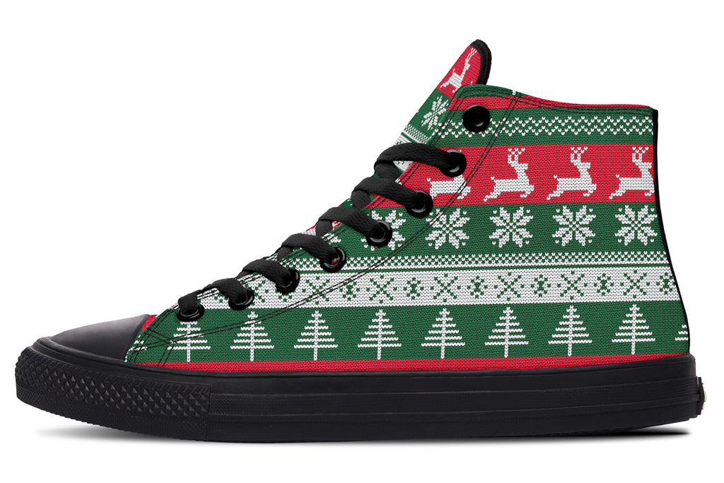 Ugly Christmas High Tops - Offbeat Sweetie