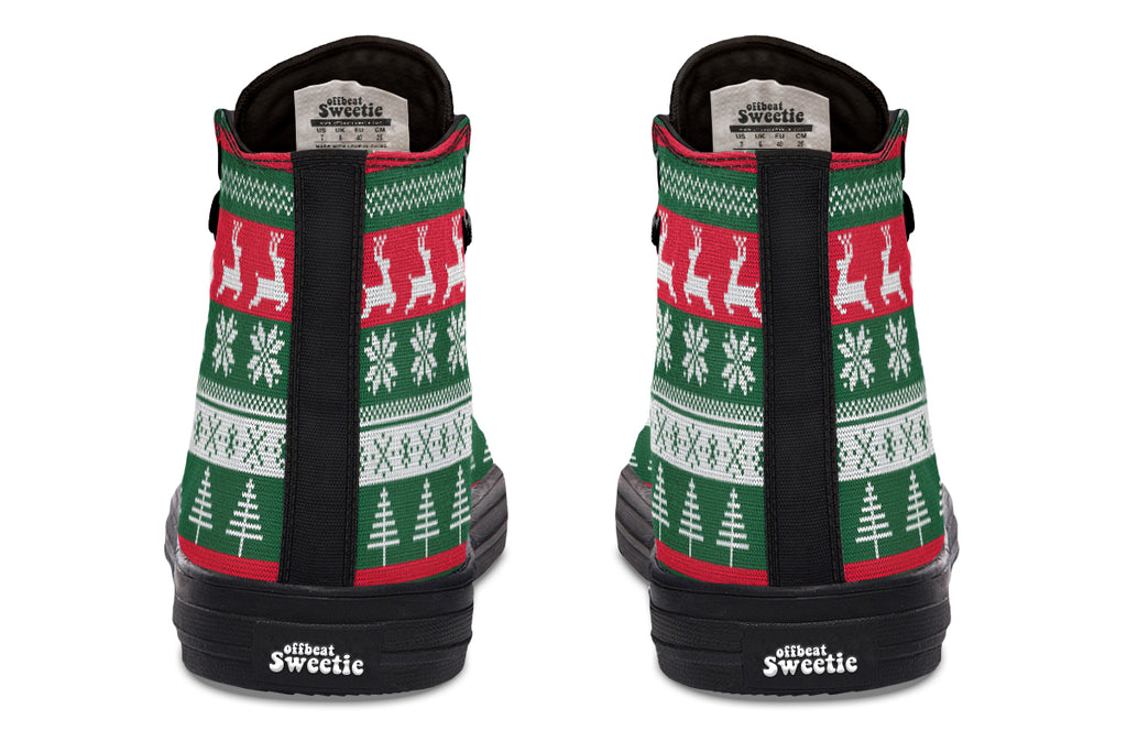 Ugly Christmas High Tops - Offbeat Sweetie