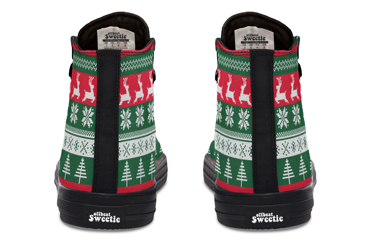 Ugly Christmas High Tops - Offbeat Sweetie