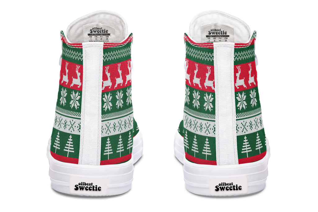 Ugly Christmas High Tops - Offbeat Sweetie