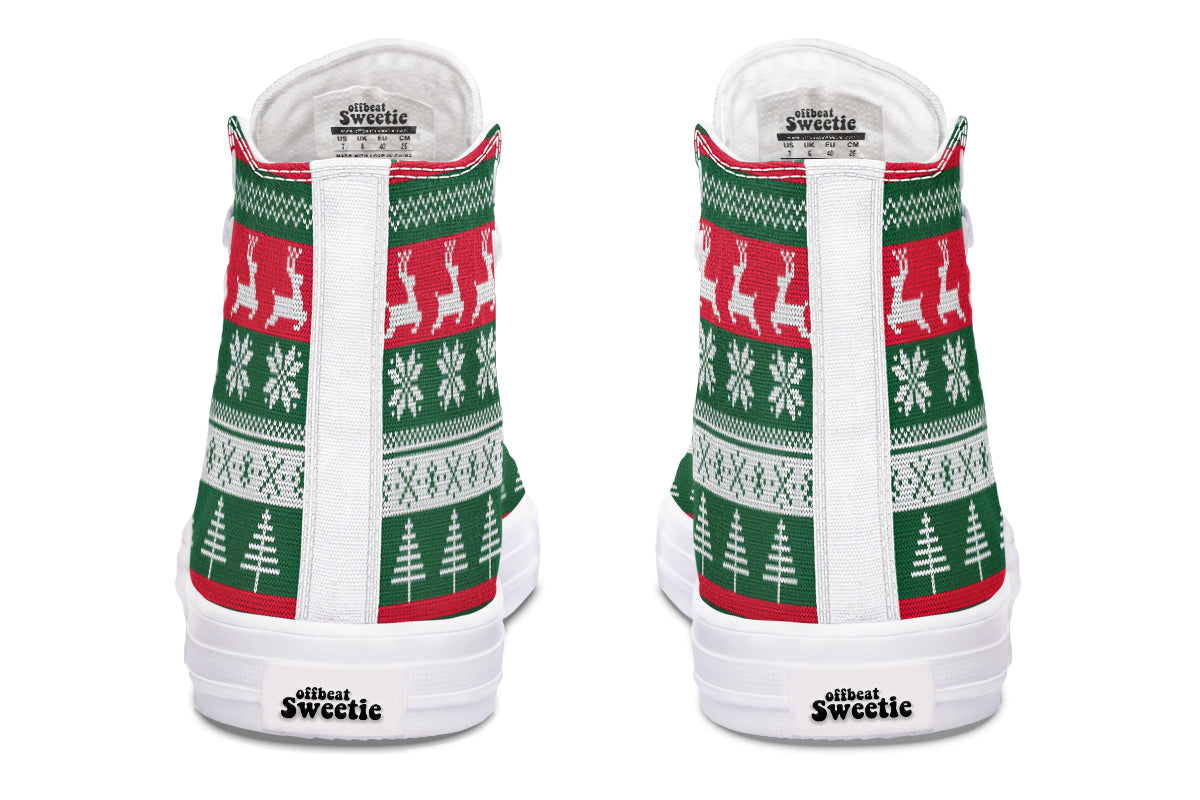Ugly Christmas High Tops - Offbeat Sweetie