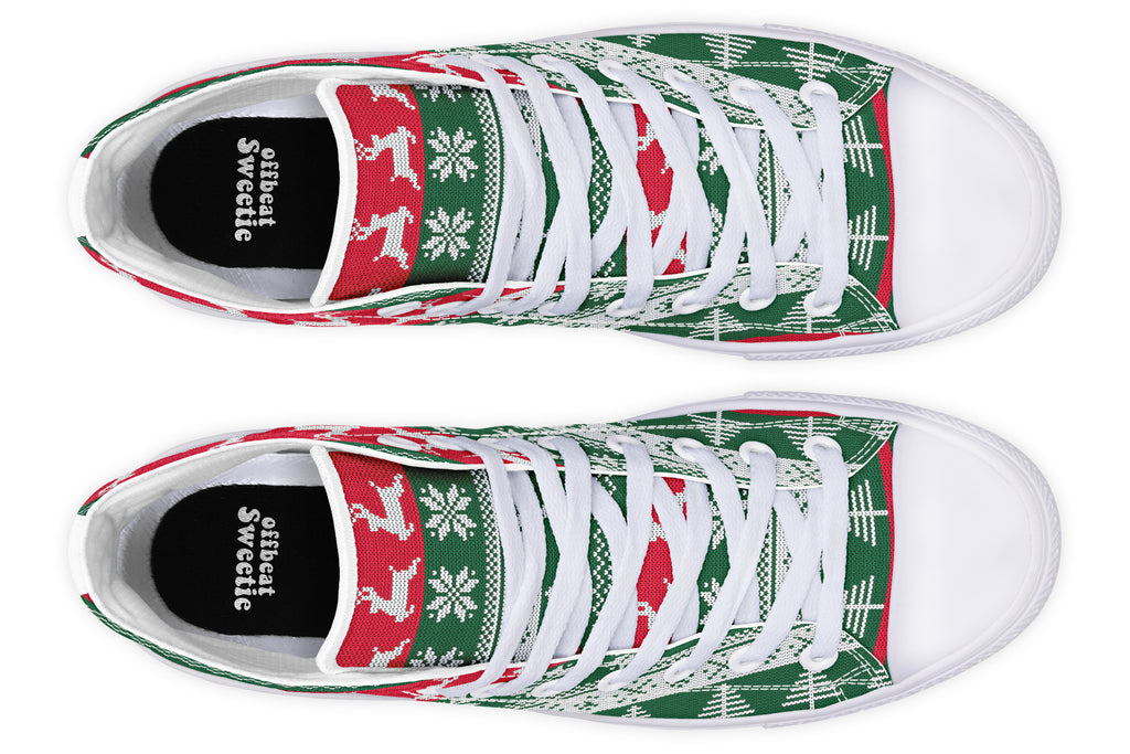Ugly Christmas High Tops - Offbeat Sweetie