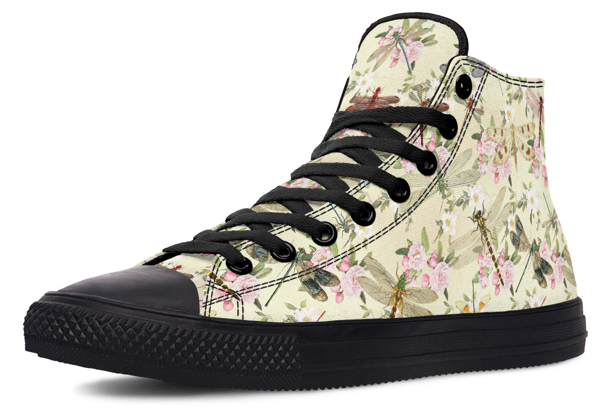 Vintage Dragonflies High Tops - Offbeat Sweetie